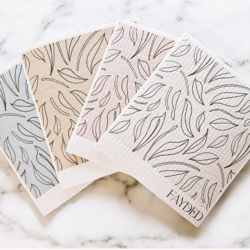 Durable absorbent Swedish dishcloths, pack of four – zero waste cleaning products Australia
