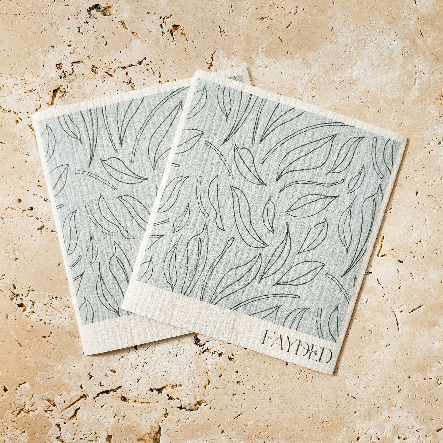 Reusable blue green cellulose dishcloths – eco-friendly kitchen cleaning products Australia