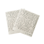 Two beige cloth (swedish) with leaf pattern and 'Fayded' branding on a white background