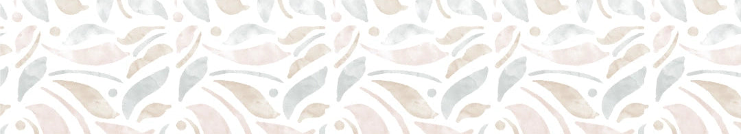 Pattern of abstract shapes in pastel colors on a light background