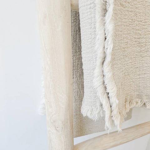 Natural Linen, Oatemeal throw blanket