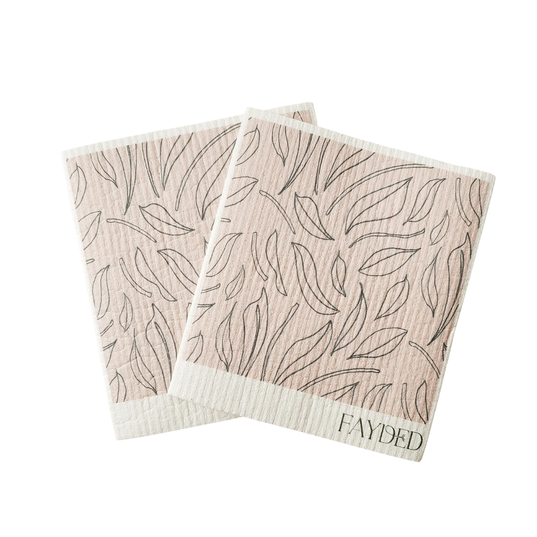 Soft Blush Swedish Dishcloth Kitchen Sponge