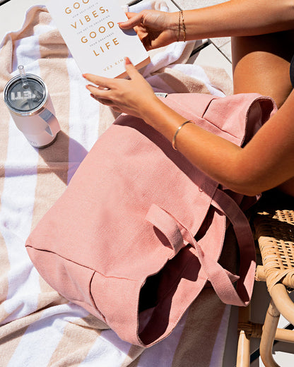 Linen Tote | Dusty Rose